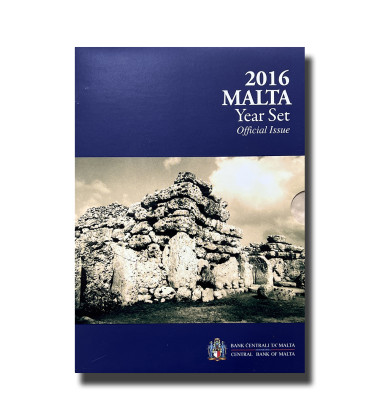 2016 Malta Dated Coin Set Of 9 Coins Including Commemorative 2 Euro F - 5,88
