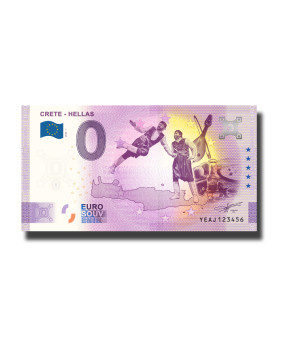 0 Euro Souvenir Banknote Crete - Hellas Greece YEAJ 2022-1