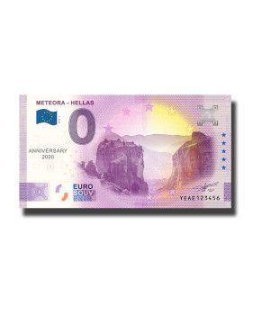 Anniversary 0 Euro Souvenir Banknote Meteora - Hellas Greece YEAE 2022-1