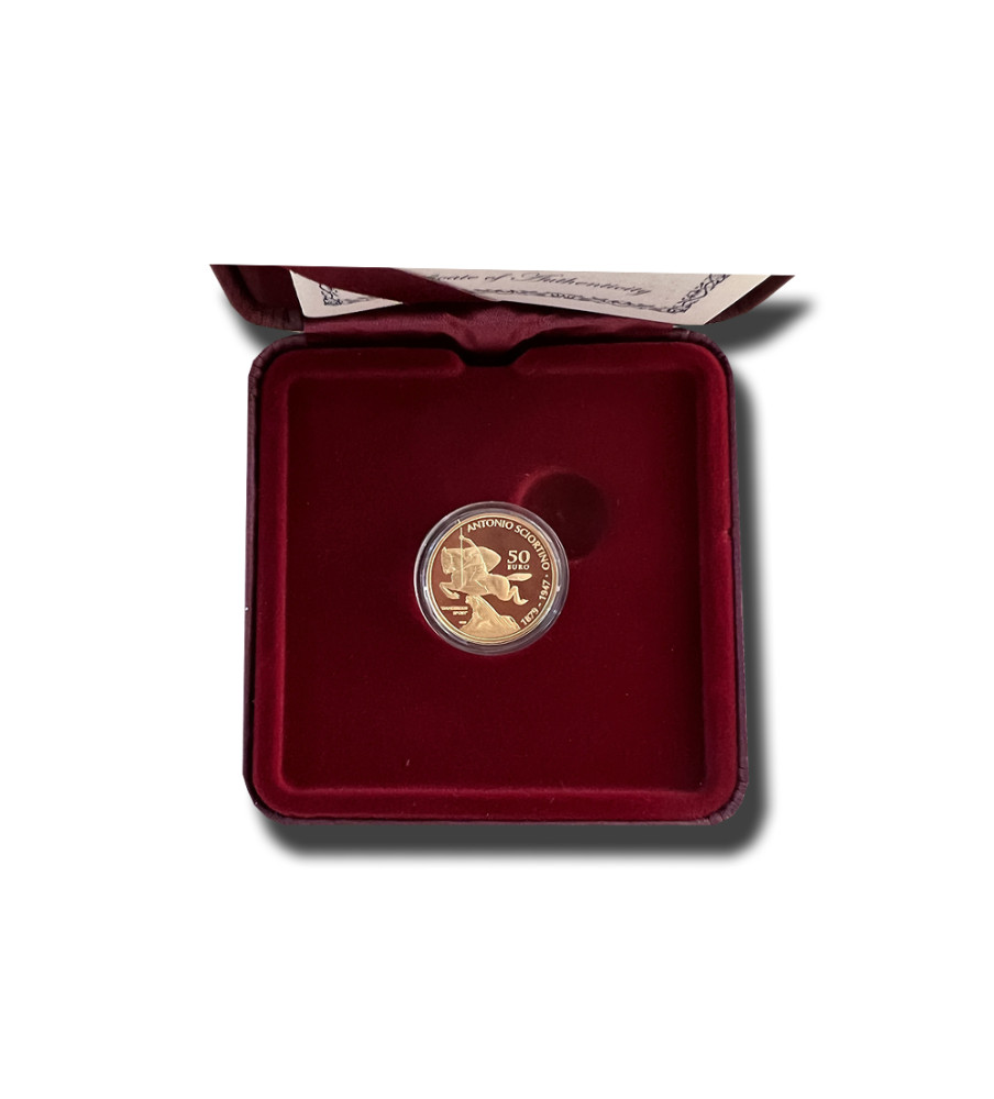2016 Malta €50 Antonio Sciortino 1879-1947 Gold Coin Proof