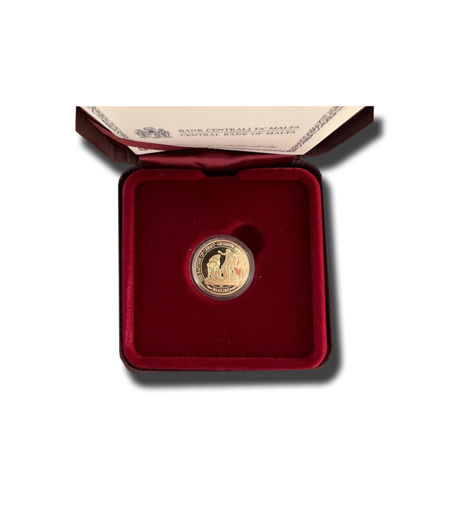 2018 Malta €50 Baptism Of Christ Gold Coin Proof