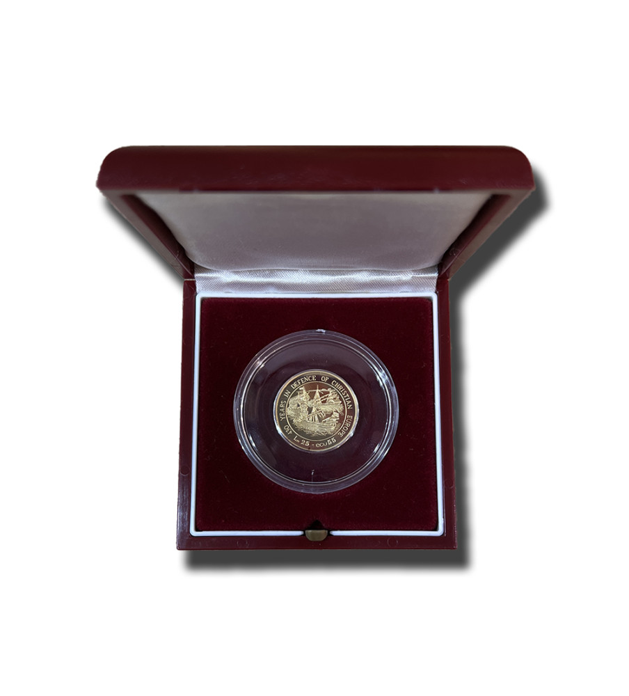 1993 MALTA 430 YEARS DEFENCE OF CHRISTIAN EUROPE LM 25 GOLD COIN PROOF