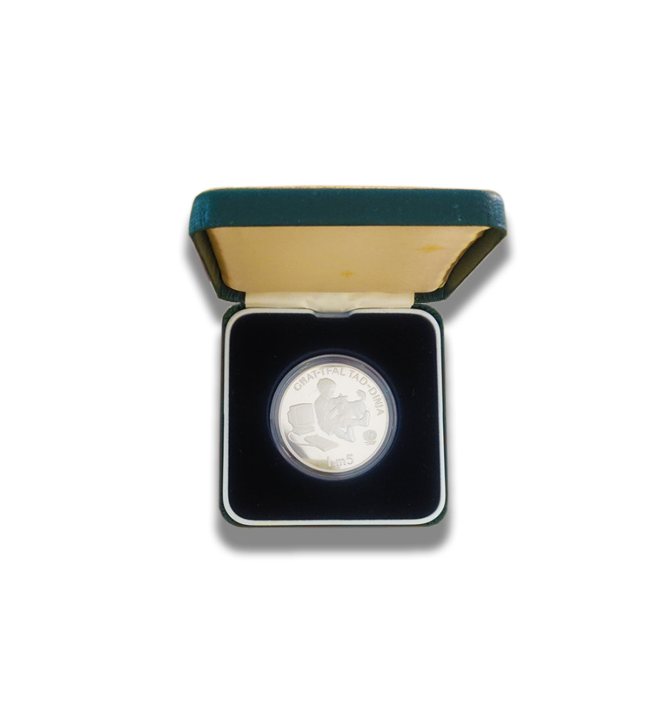1997 Malta Unicef Lm 5 Silver Coin Proof Silver
