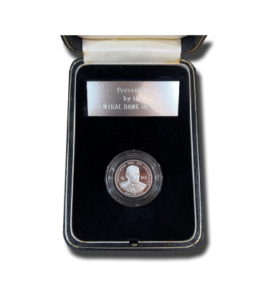 1989 MALTA 25TH ANN. INDEPENDENCE LM 2 SILVER COIN PROOF SILVER Presentation Box