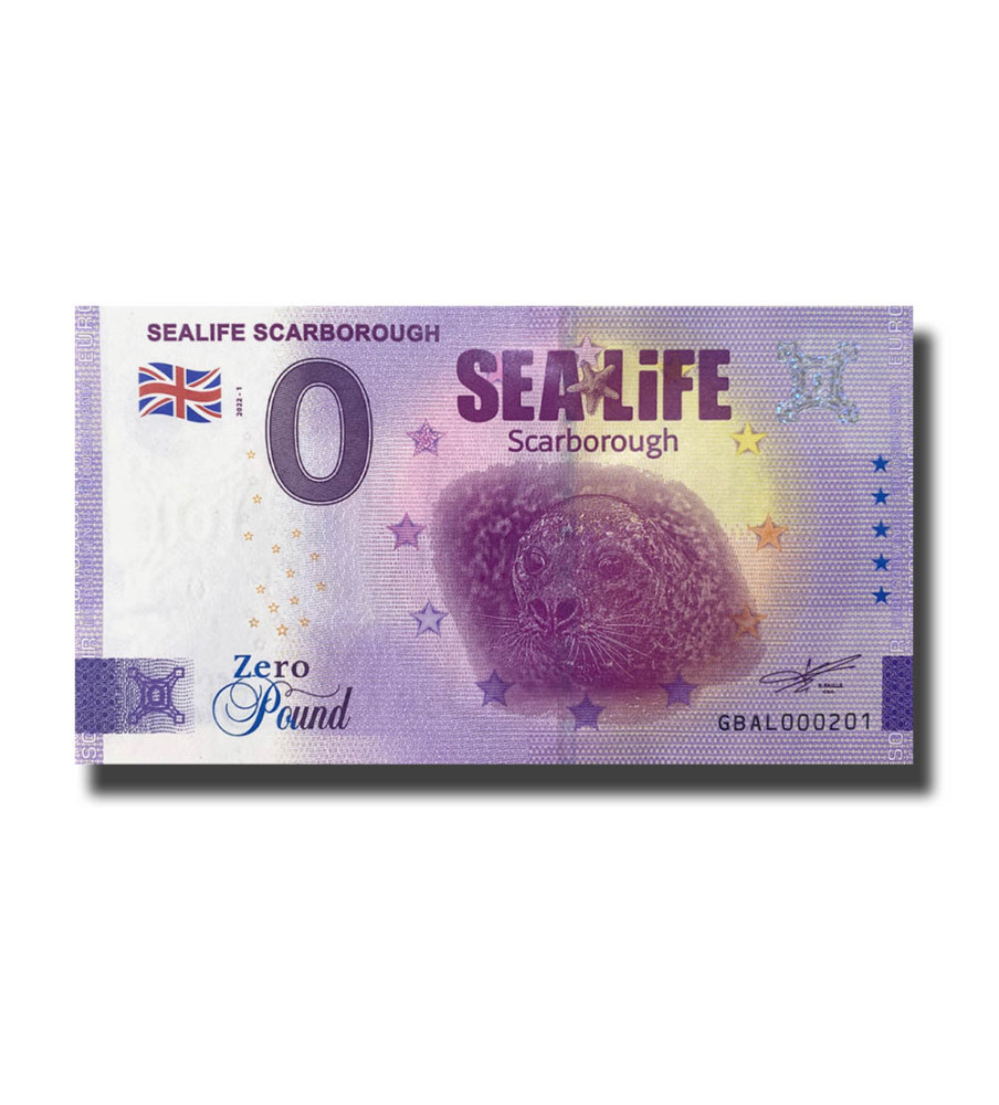 0 Pound Souvenir Banknote Sealife Scarborough United Kingdom GBAL 2022-1