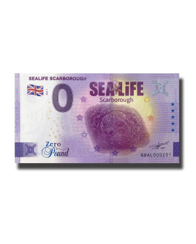 0 Pound Souvenir Banknote Sealife Scarborough United Kingdom GBAL 2022-1