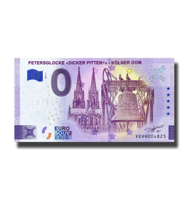 0 Euro Souvenir Banknote Petersglocke "Dicker Pitter" - Kolner Dom Germany XEHH 2022-4