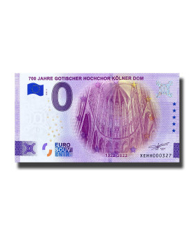 0 Euro Souvenir Banknote 700 Jahre Gotischer Hochchor Kolner Dom Germany XEHH 2022-6