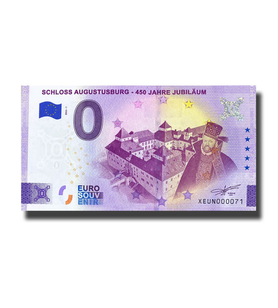 0 Euro Souvenir Banknote Schloss Augustusburg - 450 Jahre Jubilaum Germany XEUN 2022-1
