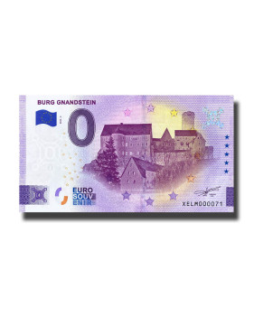 0 Euro Souvenir Banknote Burg Gnandstein Germany XELM 2022-2