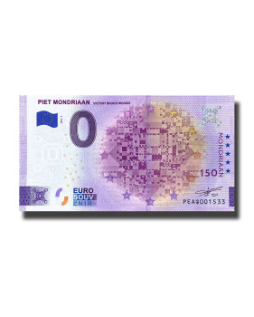 0 Euro Souvenir Banknote Piet Mondriaan Netherlands PEAQ 2022-3