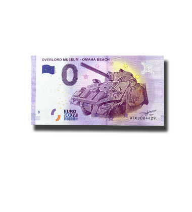 0 Euro Souvenir Banknote Overlord Museum - Omaha Beach France UEKJ 2017-1