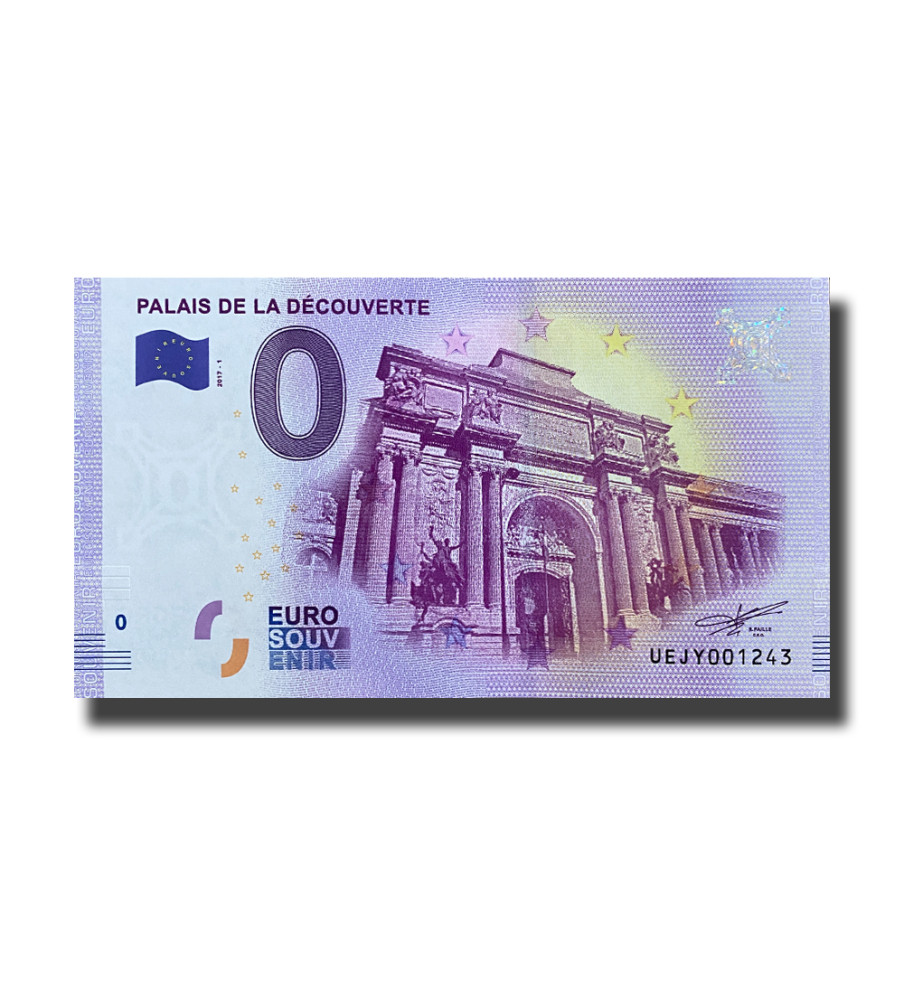 0 Euro Souvenir Banknote Palais De La Decouverte France UEJY 2017-1