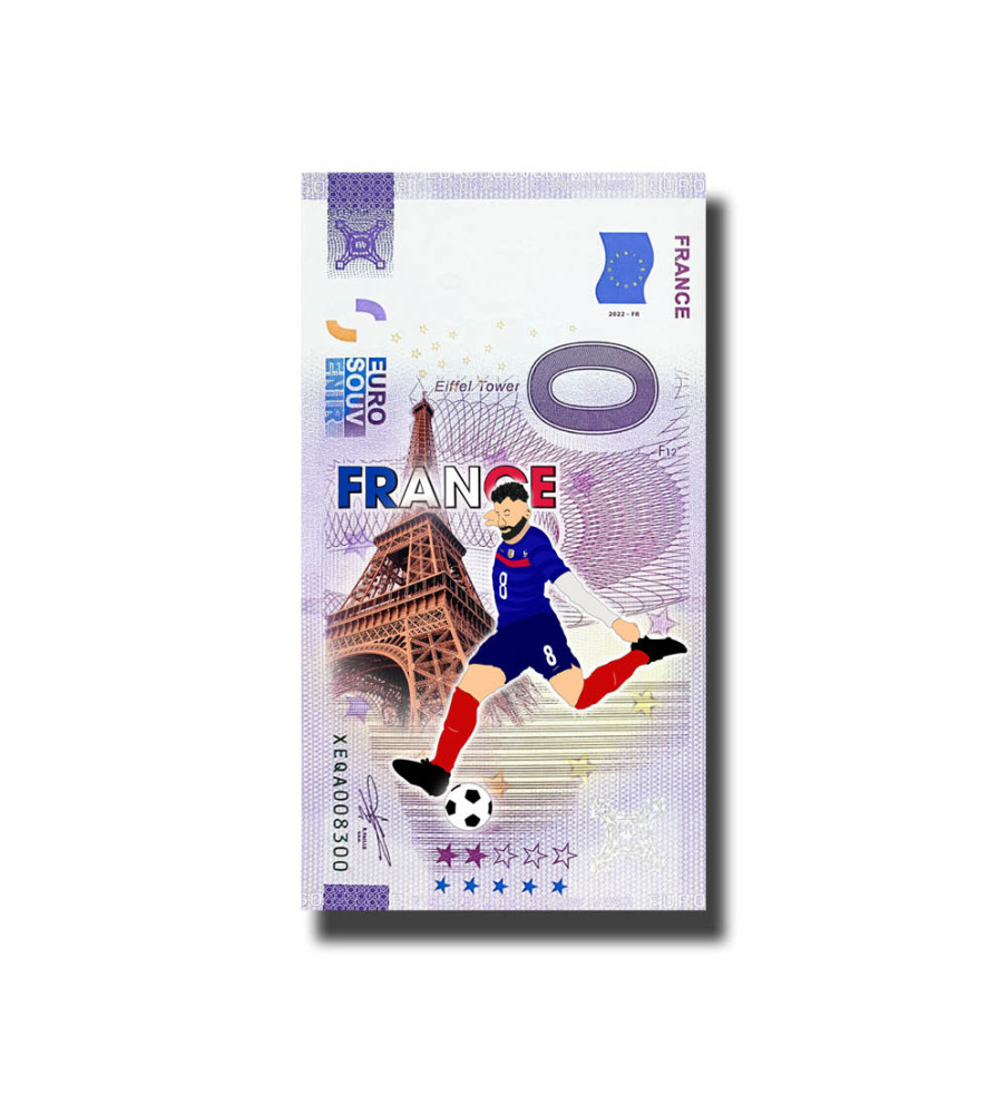 0 Euro Souvenir Banknote World Cup Qatar - France Colour Germany XEQA 2022-FR