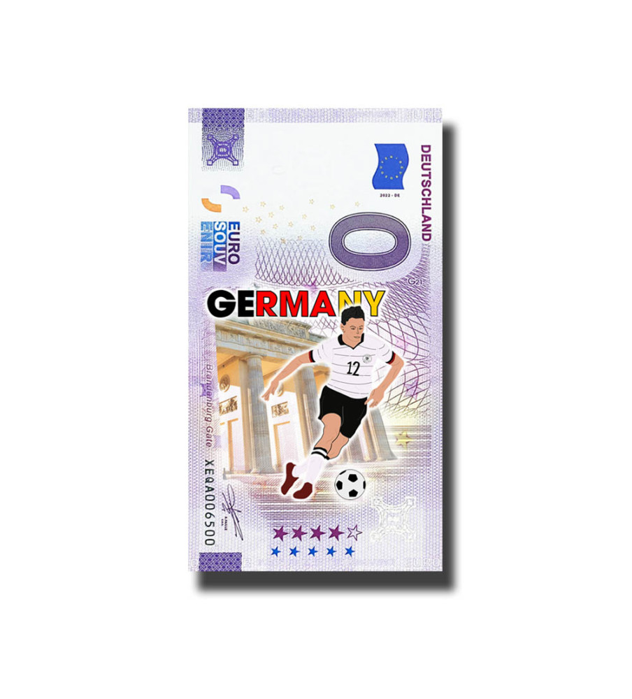 0 Euro Souvenir Banknote World Cup Qatar - Deutschland Colour Germany XEQA 2022-DE