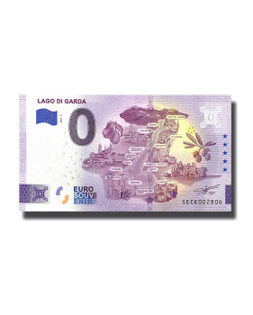 0 Euro Souvenir Banknote Lago Di Garda Italy SECK 2022-2