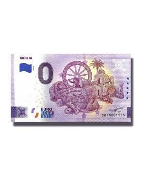 0 Euro Souvenir Banknote Sicilia Italy SECN 2022-8