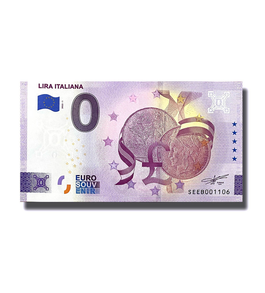 0 Euro Souvenir Banknote Lira Italiana Italy SEEB 2022-1
