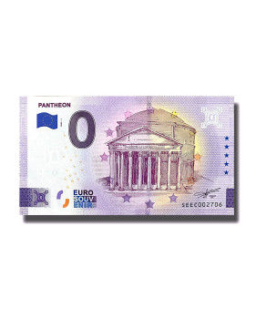 0 Euro Souvenir Banknote Pantheon Italy SEEC 2022-1