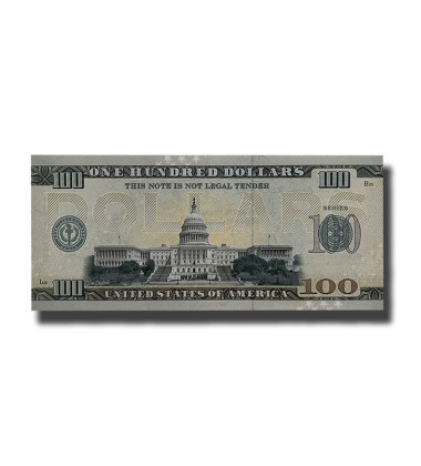 US $100 Souvenir Banknote  Amelia Earhart 1897 - 1937  State of Kansas US KS 1861 Uncirculated