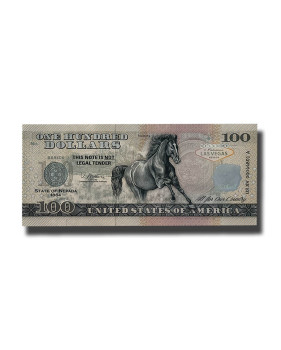 US $100 Souvenir Banknote  Mustang Las Vegas  State of Nevada US NV 1864 Uncirculated
