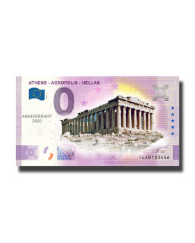 Anniversary 0 Euro Souvenir Banknote Athens - Acropolis - Hellas Colour Greece YEAB 2022-1