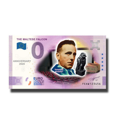 Anniversary 0 Euro Souvenir Banknote Maltese Falcon Colour Malta FEAW 2022-1