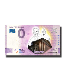 0 Euro Souvenir Banknotes Papa Franciscus Colour Argentina AGAB 2022-1