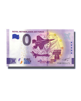 0 Euro Souvenir Banknote Royal Netherlands Air Force Netherlands PEBY 2022-1