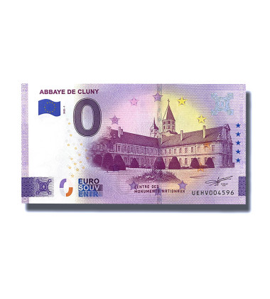 0 Euro Souvenir Banknote Abbaye De Cluny France UEHV 2022-1