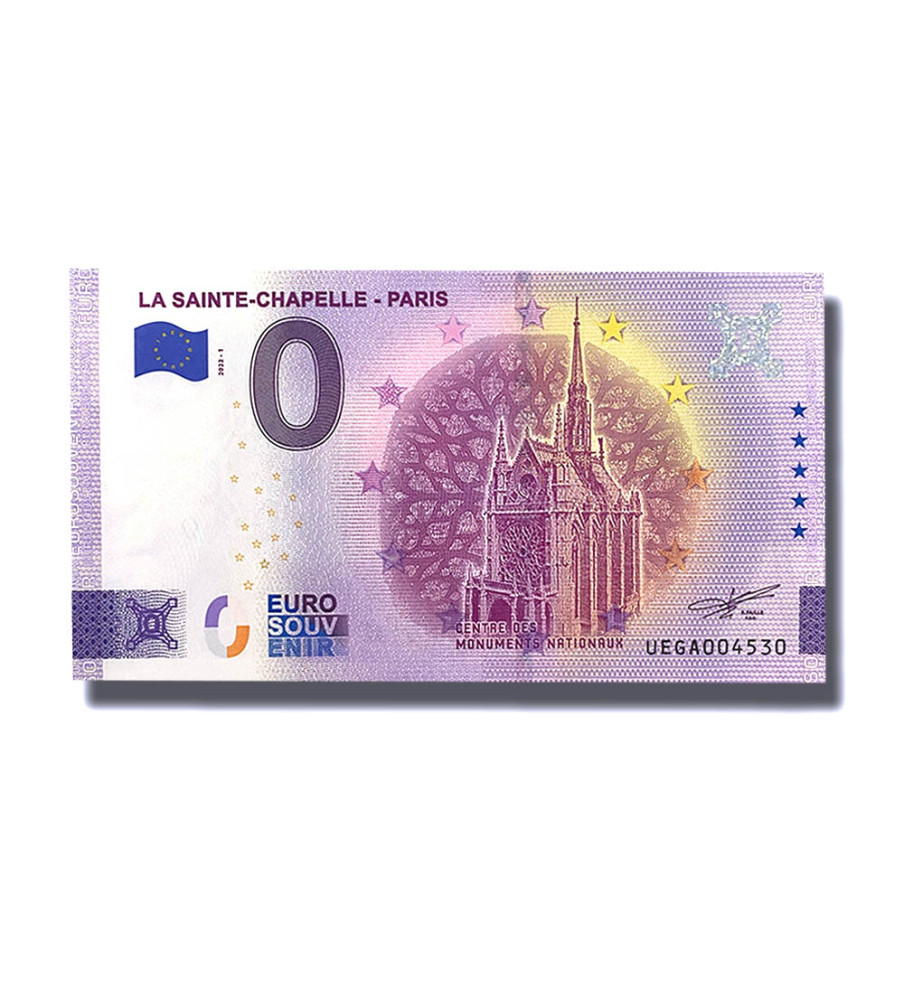 0 Euro Souvenir Banknote La Sainte-Chapelle - Paris France UEGA 2022-1