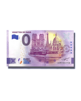 0 Euro Souvenir Banknote Vedettes De Paris France UEMY 2022-2