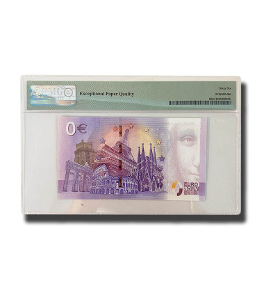 PMG 66 Gem Uncirculated - 0 Euro Souvenir Banknote India - Taj Mahal AEAB000004
