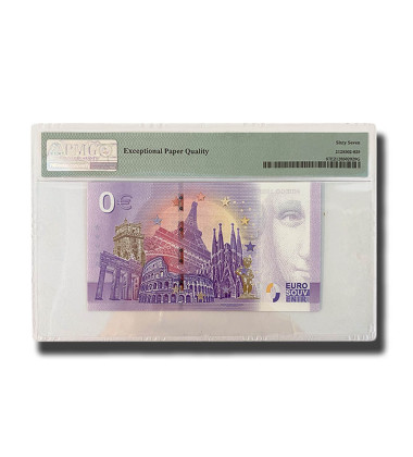 PMG 67 Superb Gem Unc - 0 Euro Souvenir Banknote Diego 1960-2020 AGAA000032