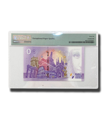 PMG 66 Gem Uncirculated - 0 Euro Souvenir Banknote Qatar QAAC000101