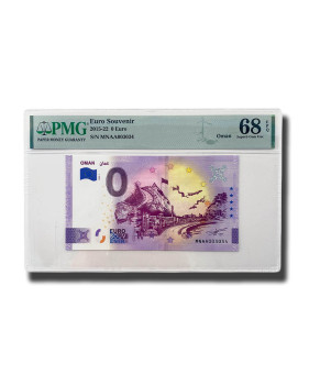 PMG 68 Superb Gem Unc - 0 Euro Souvenir Banknote Oman MNAA003034