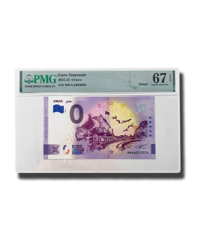 PMG 67 Superb Gem Unc - 0 Euro Souvenir Banknote Oman MNAA003036