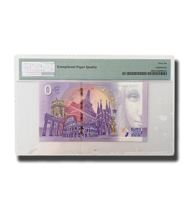 PMG 66 Gem Uncirculated - 0 Euro Souvenir Banknote Oman Qaboos Bin Said MNAB001091