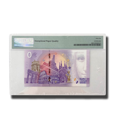 PMG 66 Gem Uncirculated - 0 Euro Souvenir Banknote Oman Qaboos Bin Said MNAB001093