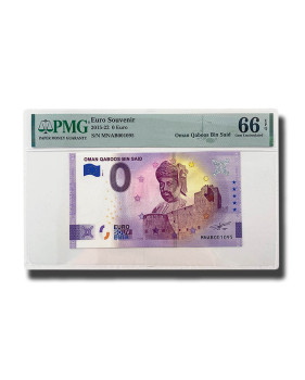 PMG 66 Gem Uncirculated - 0 Euro Souvenir Banknote Oman Qaboos Bin Said MNAB001095