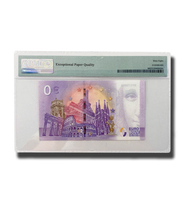 PMG 68 Superb Gem Unc - 0 Euro Souvenir Banknote SPECIMEN 2020 Gold Foil 000035