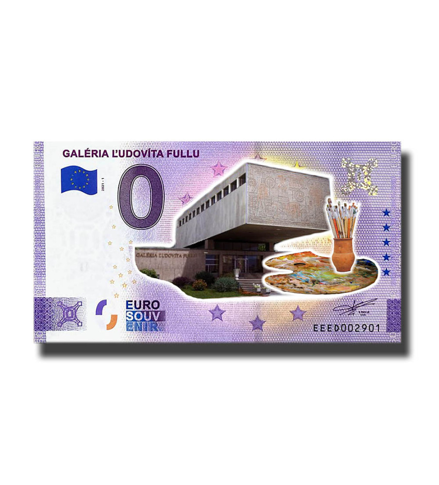 0 Euro Souvenir Banknote Galeria L'udovita Fullu Colour Slovakia EEED 2021-1