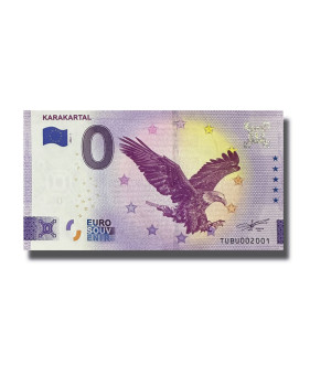 0 Euro Souvenir Banknote Karakartal Turkey TUBU 2022-1