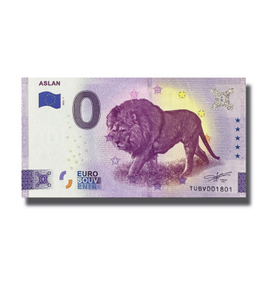 0 Euro Souvenir Banknote Aslan Turkey TUBV 2022-1