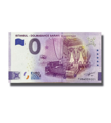 0 Euro Souvenir Banknote Istanbul Dolmabahce Sarayi Turkey TUBW 2022-1