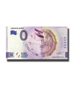 0 Euro Souvenir Banknote Croatia Euro Croatia HRAF 2022-1