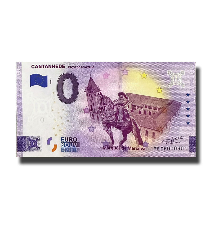 0 Euro Souvenir Banknote Cantanhede Portugal MECP 2022-1