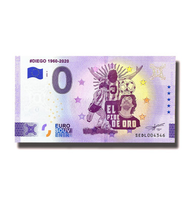 0 Euro Souvenir Banknote Diego 1960-2020 Italy SEDL 2022-2