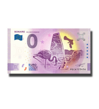 0 Euro Souvenir Banknote Bonaire Welcome To Paradise Netherlands PECA 2022-1