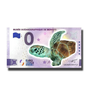 0 Euro Souvenir Banknote Musee Oceanographique De Monaco Colour Monaco UEAW 2022-3